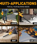 Cordless Leaf Blower With 2 1500mAh Batteries And Charger Included, 21V Lightweight Handheld Electric Powerhouse used for leaves, snow, and dust removal