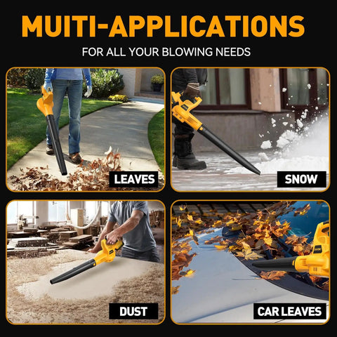 Cordless Leaf Blower With 2 1500mAh Batteries And Charger Included, 21V Lightweight Handheld Electric Powerhouse used for leaves, snow, and dust removal