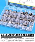 Must-Have Rivet Nut Kit 180 Pcs 304 Stainless Steel Flat Head Nutserts For Auto Home And Shop Repairs Includes 8-32 10-24 1/4-20 5/16-18 3/8-16 Rivet Nuts In A Tough Organizer