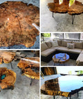 Rustic wood table with glossy polyurethane finish showcases Extreme Protection Water Based Polyurethane Clear Gloss Finish for wood surfaces.