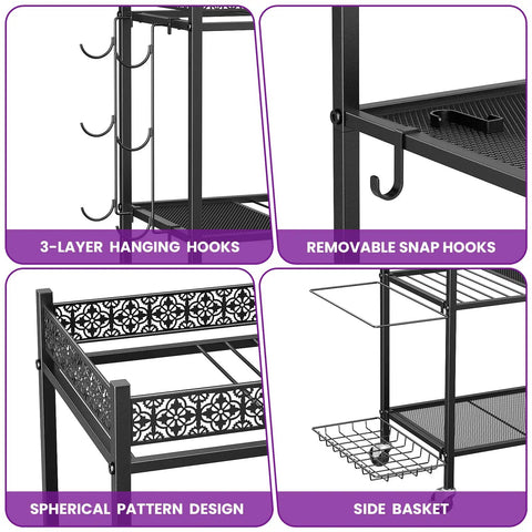 Organize Your Home Gym Like A Legend With This Three Tier Rolling Mat Rack For Yoga Mats Dumbbells And Gear Rolling On Quiet Wheels With Sturdy Hooks To Keep Your Training Space Clutter Free And Always Ready For Legit Workout Days Anyway