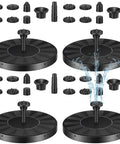 4 Pack Solar Bird Bath Fountain Pumps With 6 Nozzle Heads For Pond Garden Fish Tank Or Pool Battery Free Solar Powered