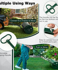 Heavy Duty Lawn Roller Drum For Push Or Tow Behind Tractor, Rust Resistant Powder Coated Metal Frame in use