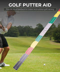 Putting Stroke Meter 2.0 Golf Training Aid For Stroke Length, Speed, And Distance Control Indoor Outdoor Practice Tool With Color Coded Guides To Lock In Your Stroke And Cut Three Putts, Perfect For Home Or Range, shown on grass