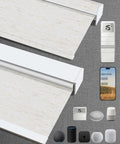 Premium Plug And Play Smart Motorized Blinds With Slick Remote App And Alexa Google Voice Control Total Blackout Rollers and control devices