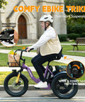 Electric Tricycle For Adults With 1200W Peak Motor Foldable E Trike 48V 13Ah Battery Fat 18x3 Tires 3 Wheel Step Through Ebike With Basket Sweet Ride Easy Mount Up To 65 Miles And 18 MPH, side view