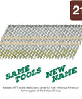 Rock Solid Framing Nails 3 Inch Length 131 Thousandth Inch Diameter 21 Degree Full Round Head Smooth Shank Plastic Strip 4000 Count Bright Basic Finish