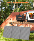 Portable Solar Generator 111Wh Power Station With 30W Solar Panel Included For Camping Outdoor Adventures Off Grid Power Emergency Backup With 120W Surge AC Outlet