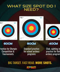 80cm Single Spot Archery Target For Indoor Outdoor Practice Durable Plastic All Weather Shooting Target For Bow And Arrow Training