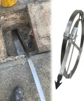 Eighty Foot Manual Drain Snake With Heavy Duty Manganese Steel Build crafted for clearing blockages in sewer lines.