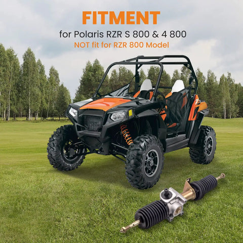 Beefy Steering Rack And Pinion With Tie Rod Ends For RZR S 800 EFI And RZR 4 800 EFI 2009 To 2014 next to Polaris RZR on grass
