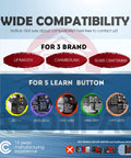 Image showing compatibility chart for 2 Pack Universal Garage Door Opener Remote Replacement For LiftMaster 893LM And 891LM Compatible With Chamberlain Sears Craftsman Yellow Learn Button Openers.