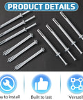 100 Pack One Quarter Inch By Three Inch Drive Nails For Anchor Hammer In Expansion Anchors Rustproof Zinc Plated Concrete Nails displayed