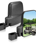 Heavy Duty Golf Cart Mirrors For Square Tube Roll Cages feature durable ABS housing and adjustable clamp for clear visibility.