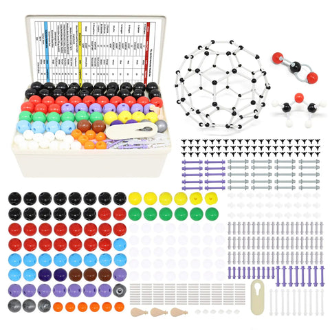 Hands On Molecular Model Kit With 444 Pieces For Organic Chemistry Atoms And Bonds C60 Included Build Realistic Molecular Structures
