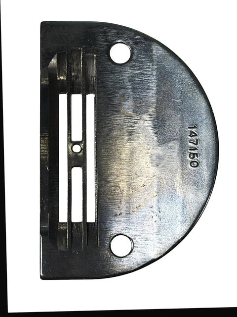 Pro Grade Industrial Sewing Machine Needle Plate 147150 Replacement Steel Throat Plate for Precise Stitching, Smooth Fabric Feed, Durable Steel Construction, and Pro Level Performance, black steel plate