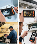 Dope Borescope Camera With Light 16.4 Ft Semi Rigid Probe IP67 Waterproof HD Endoscope in use for various inspections