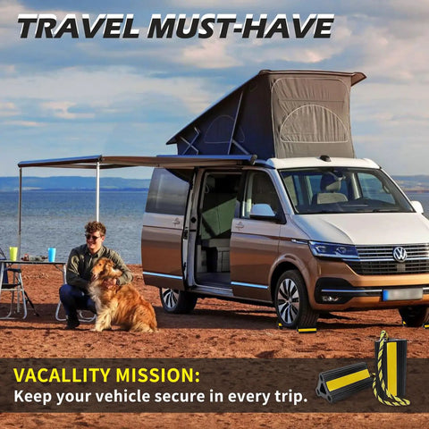 Heavy Duty Wheel Chocks For RV Trailer Camper And Truck Car That Stay Put Road Trip Ready Durable Rubber Tire Block Stopper