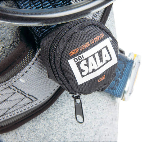 Suspension Trauma Safety Strap For Harnesses, 1 Pair Pack, black accessory attached to harness for fall protection