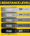 Thick Fabric Resistance Bands Set Of 5 For Legs And Glutes That Stay Put During Squats And Lunges showing 5 resistance levels