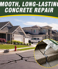 Straight Up Tough Self Leveling Concrete Crack Filler And Cement Joint Sealant For Driveways Patios Sidewalks applied on driveway cracks.