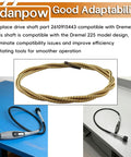 Two Pack Drive Shafts For Rotary Tool Extension Shaft Flexible Inner Core 2610914543 Replacement Parts shown on table
