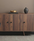 Modern cabinet with round hidden concealed door pulls flush pocket door handles stainless steel hardware dope matte black 90 mm