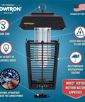 Outdoor Bug Zapper For Mosquitoes And Flies With One And A Half Acre Coverage 80W Bulb And 5600V Instant Kill Grid Electric Insect Killer