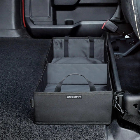 Under Seat Storage Box For Trucks Dual Compartment Tool Organizer Fits Ford F150 F250 F350 And Chevy Silverado installed