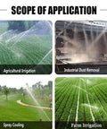 Tripod Farm Irrigation Sprinkler With Pressure Gauge 360 Degree Adjustable Spray For Large Area Watering Flange Connection applications