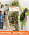 Wall Crawling Gecko Robot With Remote Control Realistic Creepy Crawly Action That Climbs Walls Rechargeable Toy For Kids