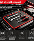 Flexible Magnetic Tool Mat Set For Mechanics And Garage Pros Non Slip Magnetic Tray Holds Screws Nuts Bolts And Small Metal Parts Large 12.8 By 9.64 Inches Heavy Duty Mats For Car Repair And DIY Projects on car engine