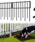No Dig Yard Fence Border Kit 10 pcs installed, rustproof metal wire, 1.26 inch gap, keeps dog from digging in garden and patio.