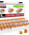Lever Nuts 78 Piece Compact Wire Connector Set With Case For Quick Splice No Fuss 24 To 12 AWG Connect Solid Stranded Wires