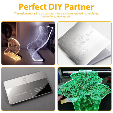 Premium Engraving Tip And Drive Housing Compatible With Cricut Maker For Killer Diy Crafts That Straight Up Look Dope And Ready To Go When You Wanna Create Stuff showcased in diverse engraving applications.