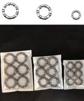 Six Piece Crank Bearing Set For Bicycle Cranks One Quarter Inch Ball Size Nine Balls Durable Replacement For Bike Repairs