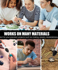 People using the Precision Pin Vise Hand Drill Set 25 Pcs for Jewelry Making and Miniatures on various materials.
