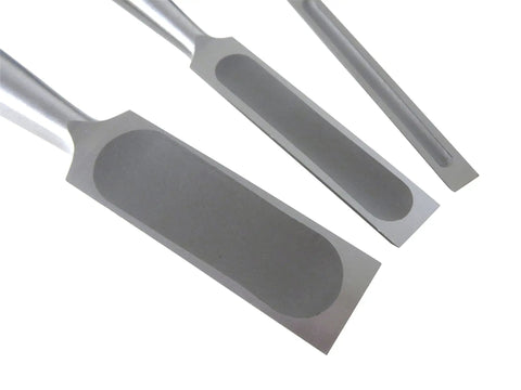 Top Tier Japanese Style Dovetail Chisel Set Built Heavy Duty With Chrome Manganese Steel Hardened To Rc Fifty Nine Sharp Blades Detail