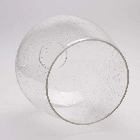 Oversize Seeded Bubble Glass Lamp Shade 3 Pack For LED Light Fixtures Clear Globe Replacement Glass Shade For Chandeliers And Modern Lighting Glam Seeded Finish, 6 inch diameter.
