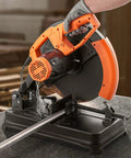 Heavy Duty Workhorse Abrasive Chop Saw With 14 Inch Blade 2300W 3600RPM Metal Cutting Machine 0 To 45 Degree Adjustable Miter