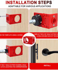 Heavy Duty Aluminum Door Hinge Jig And Game Changing Lock Installation Kit With Dead On Precision Router Template for installing door hardware steps.