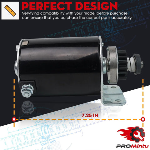 Beefed Up Drop In Starter Motor Replacement for John Deere GX85 D Series Models, 7.25 in size, showing design details.