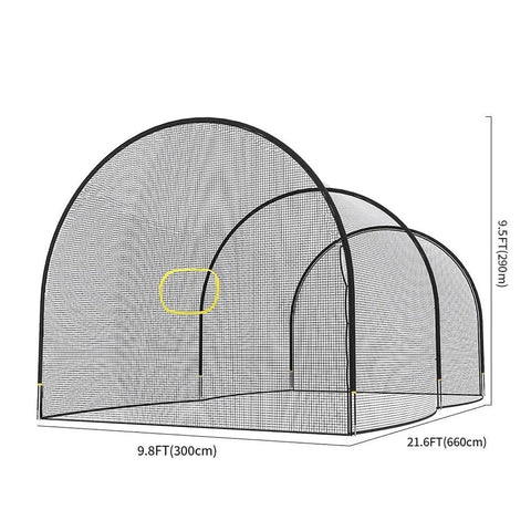 Baseball Batting Cage Net Training Equipment For Backyard And Home Practice Pro Grade Durable Fiberglass Poles With Polyester