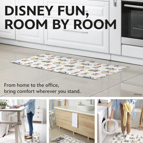 Mickey Mouse Minnie Mouse Stitch Winnie The Pooh Totally Anti Fatigue Kitchen Mats with non-slip backing in kitchen