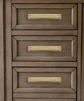 5 Pack 6 Inch Center To Center Champagne Bronze Cabinet Pulls With Backplate And Base Plate on wooden drawers