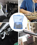 60-piece stainless steel extension spring assortment kit with hook ends in blue case; 0.035" wire, 1/4" OD, 13/32"–2-1/4" lengths