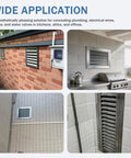 Heavy Duty 304 Stainless Steel Louvered Access Panel Slick Vent Wall Door For Drywall Plumbing And Electrical Panels installation in various settings.