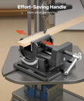 Tilting Woodworking Vise With 4.25 Inch Jaw 0To90 Degree Tilt Beefy Cast Iron Bench Vise For Benchtops Or Drill Presses