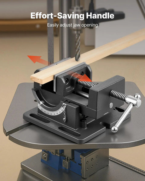 Tilting Woodworking Vise With 4.25 Inch Jaw 0To90 Degree Tilt Beefy Cast Iron Bench Vise For Benchtops Or Drill Presses