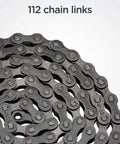 Bike Chain Replacement One Half Inch By Three Thirty Second Inch, 112 Links, Derailleur Chain For Mountain Hybrid And Cruiser Bikes